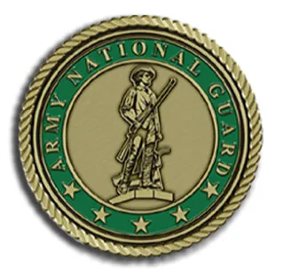 Army National Guard bronze emblem.